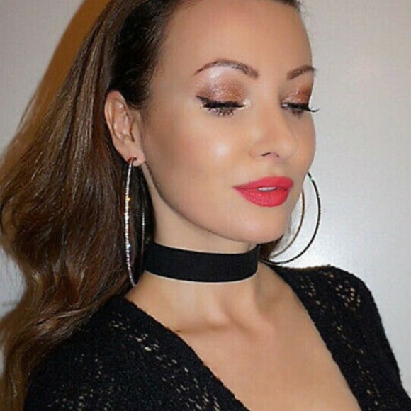 18K Gold Plated Huge Hoop Earrings Jewelry Gift - Picture 2 of 5